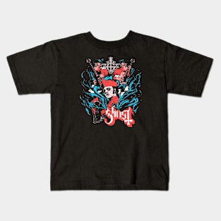 Ghost Retro Red Kids T-Shirt